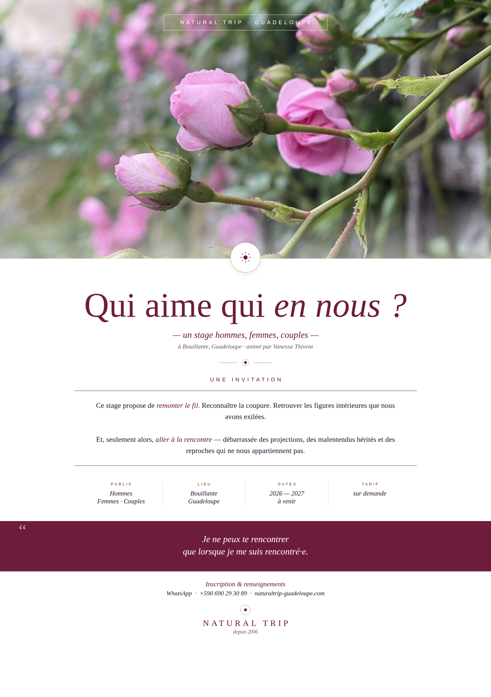 projet sens Natural trip